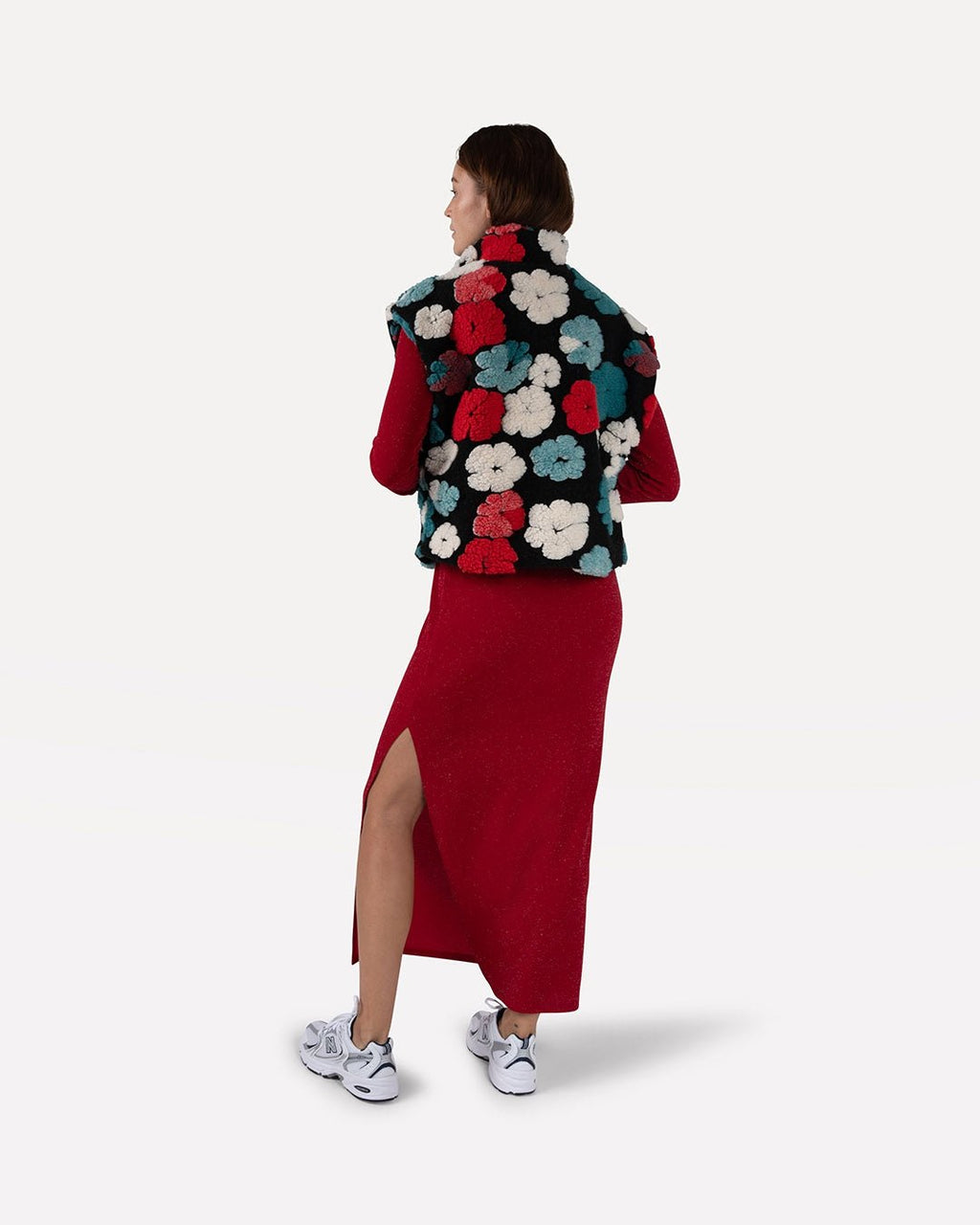 Red hot sale floral vest